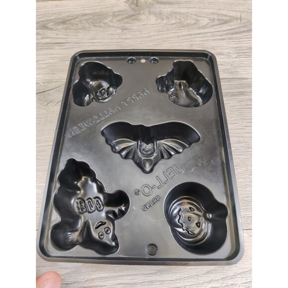 JELLO Brand Black Plastic gelatin MOLD Ice Cube Tray Kitchen Halloween Party - Picture 3 of 7